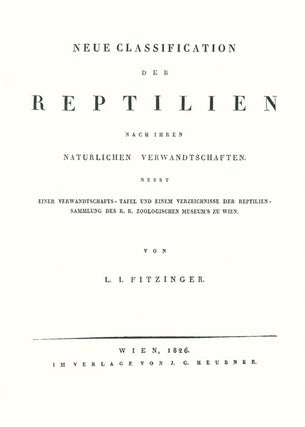 Neue classification der reptilien [facsimile].