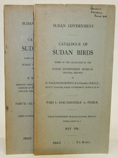 Stock ID 12085 Catalogue of Sudan birds, based on the Collection in the Sudan Government Museum...
