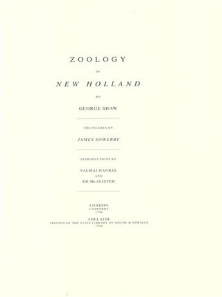 Zoology of New Holland.