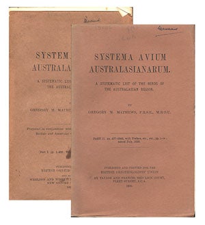 Stock ID 13000 Systema avium Australasianarum: a systematic list of the birds of the Australasian...