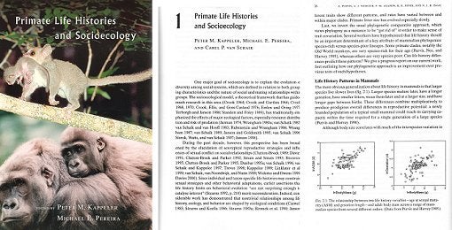 Stock ID 17224 Primate life histories and socioecology. Peter M. Kappeler, Michael E. Pereira.