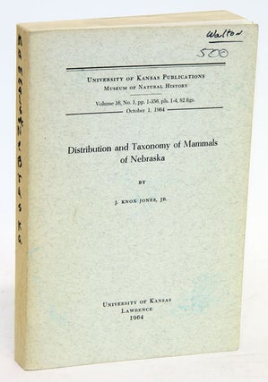 Stock ID 19086 Distribution and taxonomy of mammals of Nebraska. J. Knox jr Jones