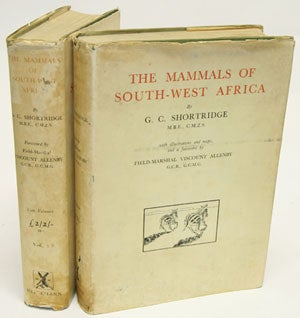 Stock ID 19198 The mammals of south west Africa. G. C. Shortridge