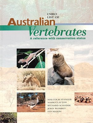 Stock ID 21581 CSIRO list of Australian vertebrates: a reference with conservation status. M. Stanger.