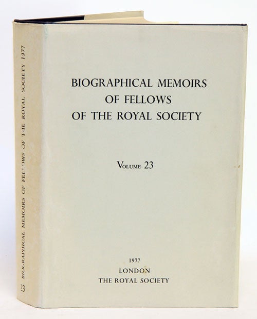 Stock ID 23381 Biographical Memoirs of Fellows of The Royal Society, volume 23. The Royal Society.