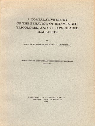 Stock ID 23987 A comparative study of the behavior of red-winged, tricolored, and yellow-headed...