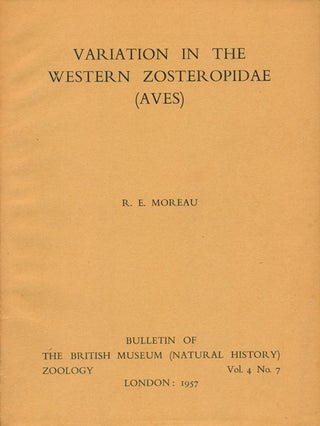 Stock ID 23999 Variation in the western zosteropidae. R. E. Moreau