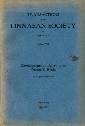 Stock ID 24133 Transactions of the Linnean Society of New York Volume VIII: development of...