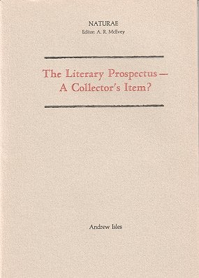 Stock ID 2416 The literary prospectus- a collector's item? A. R. McEvey