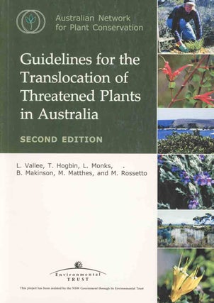 Guidelines for the translocation of threatened plants in Australia. L. Vallee.