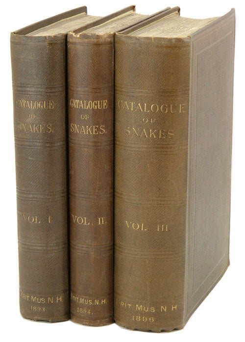 Stock ID 25316 Catalogue of the snakes in the British Museum (Natural History). George Albert Boulenger.