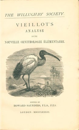 Viellot's analyse d'une nouvelle ornithologie elementaire.