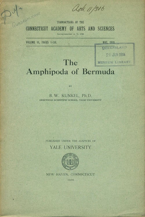 Stock ID 27586 The Amphipoda of Bermuda. B. W. Kunkel.