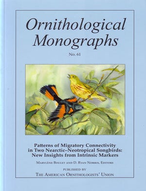 Stock ID 28635 Patterns of migratory connectivity in two nearctic-neotropical songbirds: new insights from intrinsic markers. Boulet and Norris.
