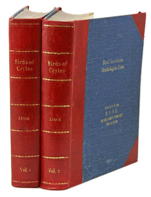 Stock ID 28719 A history of the birds of Ceylon. W. Vincent Legge.
