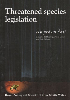 Stock ID 29165 Threatened Species Legislation: is it just an Act? Pat Hutchings