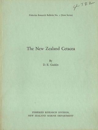 Stock ID 31934 The New Zealand Cetacea. D. E. Gaskin
