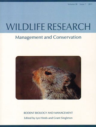 Stock ID 34231 Rodent biology and management: Wildlife Research Special Issue, volume 38 number...