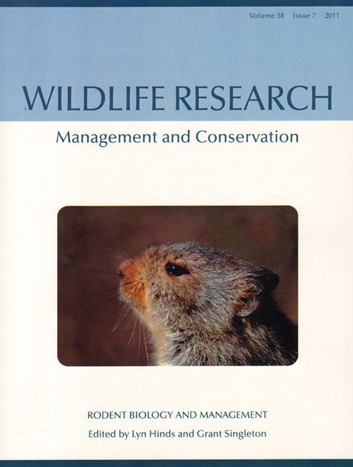 Stock ID 34231 Rodent biology and management: Wildlife Research Special Issue, volume 38 number 7. Lyn Hinds, Grant Singleton.