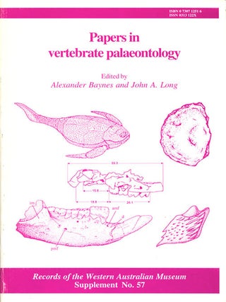 Stock ID 35966 Papers in vertebrate palaeontology. Alexander Baynes, John A. Long
