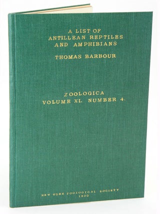 Stock ID 35984 A list of Antillean reptiles and amphibians. Thomas Barbour
