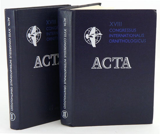 Stock ID 36228 Acta [eighteenth] Congressus Internationalis Ornithologici: Moscow, August 16-24, 1982. Ilychiev, V. M. Gavrilov.