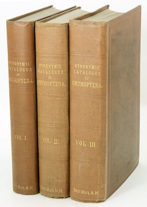 Stock ID 36333 A synonymic catalogue of Orthoptera [all published]. W. F. Kirby