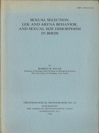 Stock ID 3882 Sexual selection, lek and arena behavior, and sexual size dimorphism in birds....