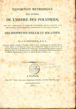 Exposition methodique des genres de l'ordre des Polypiers ...