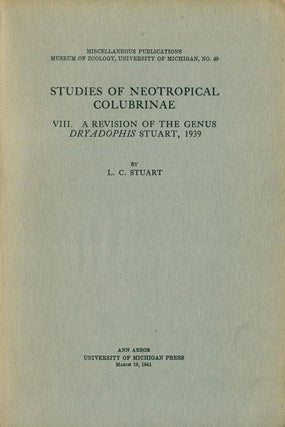 Stock ID 40512 Studies of Neoptropical Colubrinae, [part eight]: a revision of the genus...