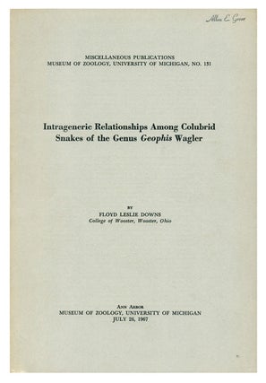 Stock ID 40529 Intrageneric relationships among colubrid snakes of the genus Geophis Wagler....
