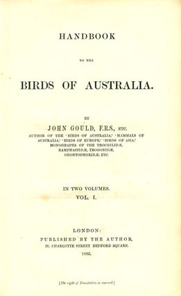 Handbook to the birds of Australia.