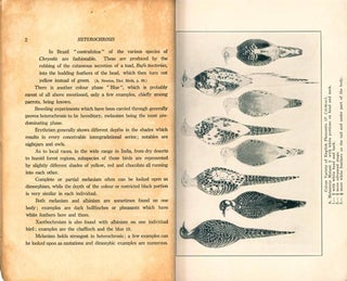 Variations among birds (chiefly game birds).