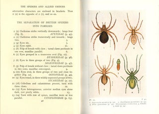 The spiders and allied orders of the British Isles, comprising descriptions of every family of British spiders, every species of Harvetman and False Scorpions. Also the more familiar of the British mites and Sea-spiders.