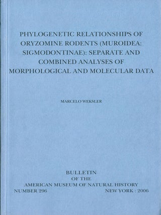 Stock ID 41166 Phylogenetic relationships of Oryzomine rodents (Muroidea: Sigmodnotinae):...