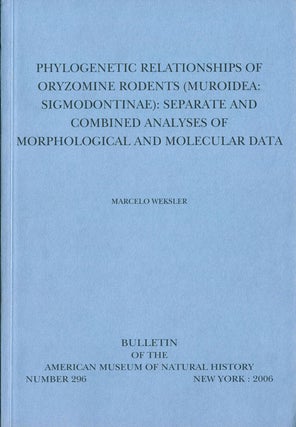 Stock ID 41166 Phylogenetic relationships of Oryzomine rodents (Muroidea: Sigmodnotinae):...