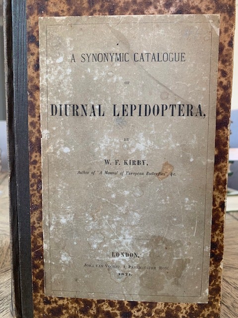 Stock ID 41591 A synonymic catalogue of diurnal lepidoptera. W. F. Kirby.