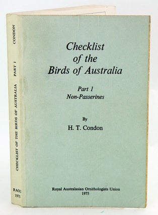 Stock ID 4190 Checklist of the birds of Australia, part one: Non-Passerines. H. T. Condon