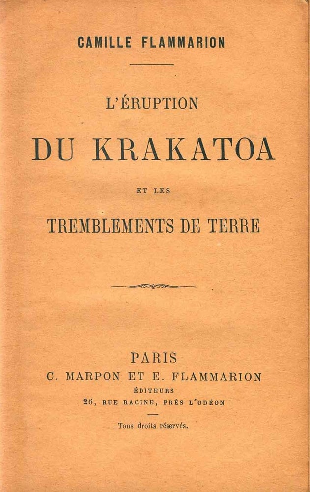 Stock ID 42721 L'eruption de Krakatoa et les tremblements de terre. Camille Flammarion.