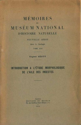 Stock ID 43026 Memoires du museum national d'histoire naturelle: introduction a l'etude...