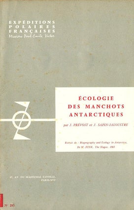 Stock ID 43066 Ecologie des manchots Antarctiques. J. Prevost, J. Sapin-Jaloustre