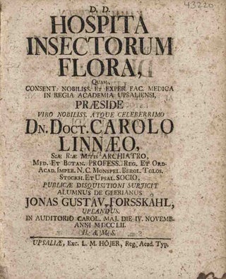 Stock ID 43220 Hospita insectorum flora. Carl von Linnaeus