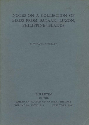 Stock ID 43403 Notes on a collection of birds from Bataan, Luzon, Philippine Islands. E. Thomas...