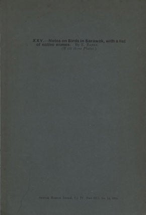 Stock ID 43865 Notes on birds in Sarawak, with a list of native names [drop title]. E. Banks