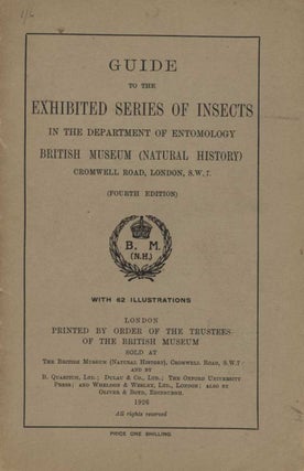 Stock ID 44326 Guide to the exhibited series of insects in the department of entomology British...