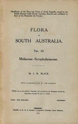Stock ID 44341 Flora of South Australia, part three. J. M. Black
