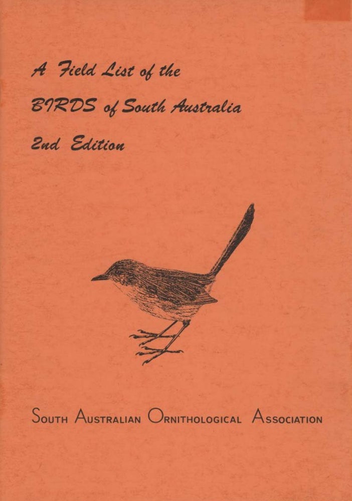 Stock ID 44549 A field list of the birds of South Australia. Ron Attwood.