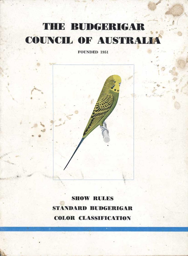 Stock ID 44964 The budgerigar council of Australia.