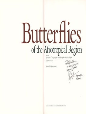Butterflies of the Afrotropical Region. Based on synonymic catalogue of the Butterflies of the Ethiopian Region by R. H. Carcasson.