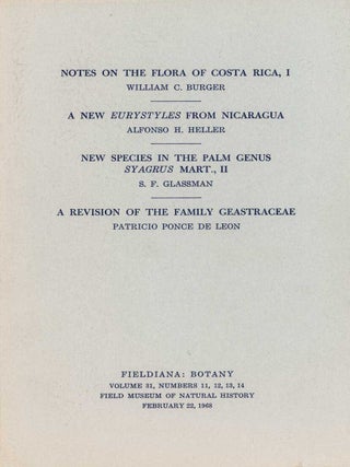 Notes on the flora of Costa Rica, I